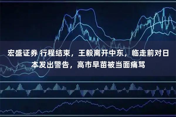 宏盛证券 行程结束，王毅离开中东，临走前对日本发出警告，高市早苗被当面痛骂