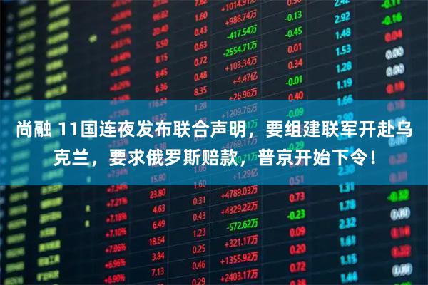 尚融 11国连夜发布联合声明，要组建联军开赴乌克兰，要求俄罗斯赔款，普京开始下令！